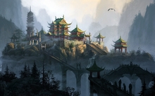 landscapes houses fantasy art asians digital art artwork digital drawing drawings 1920x1080 wallp Wallpaper